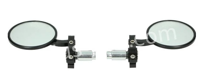 Spiegelset Aplus CNC Model Mat Zwart Rond