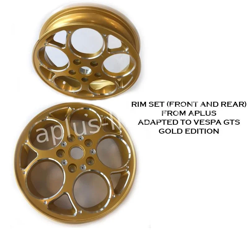 Velgenset 12 inch Aplus voor Vespa GTS Gold Edition