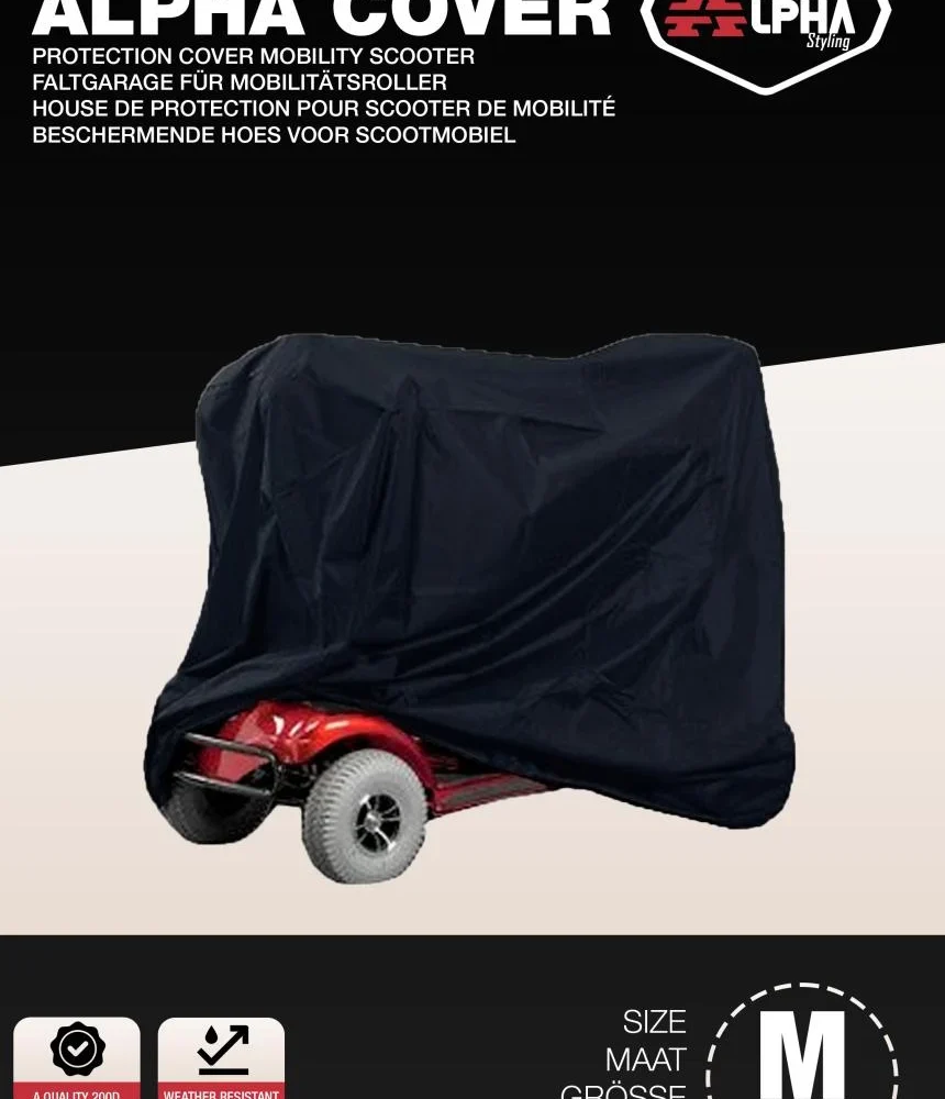 HOES ALPHA COVER SCOOTMOBIEL COVER M 135X65X105CM - A KWALITEIT (200D)