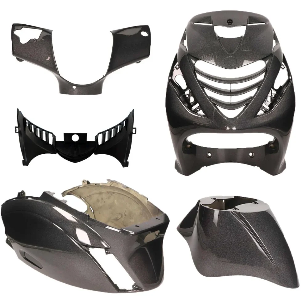 PLAATSET APLUS PASSEND OP PIAGGIO ZIP SP 5 DELIG PSYCHEDELIC ZWART/GRIJS