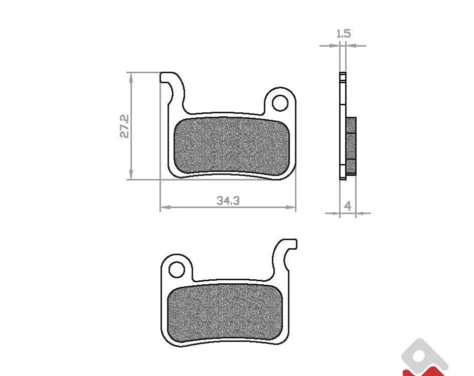 REMBLOKSET BRENTA BR110 FATBIKE, OUXI V8/H9 (E-MARK)