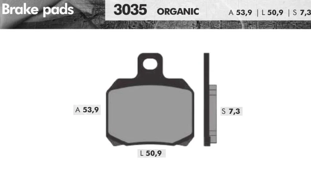 REMBLOKSET BRENTA BR3035 SEGWAY E110, BEV500, RIEJU, APRILIA RS, X9, XMAX, 50,9X53,9X7,3 (E-MARK)