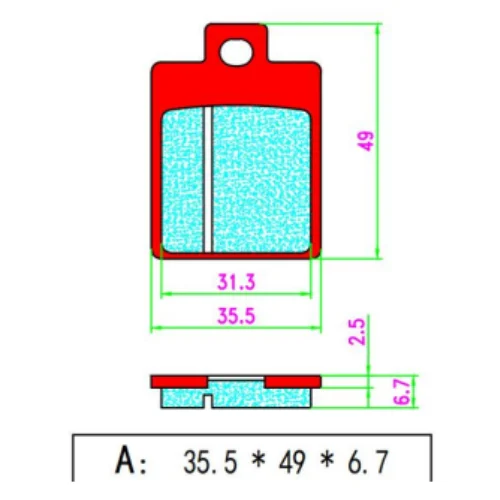 Remblokset Alpha LXV, Vespa S, LX, Zip SP