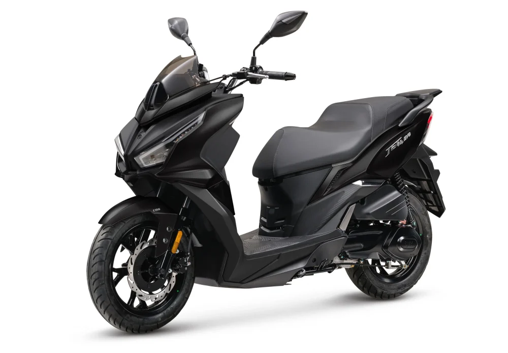 SYM Jet 14 EVO 125 AC sportieve motorscooter in Matt Black
