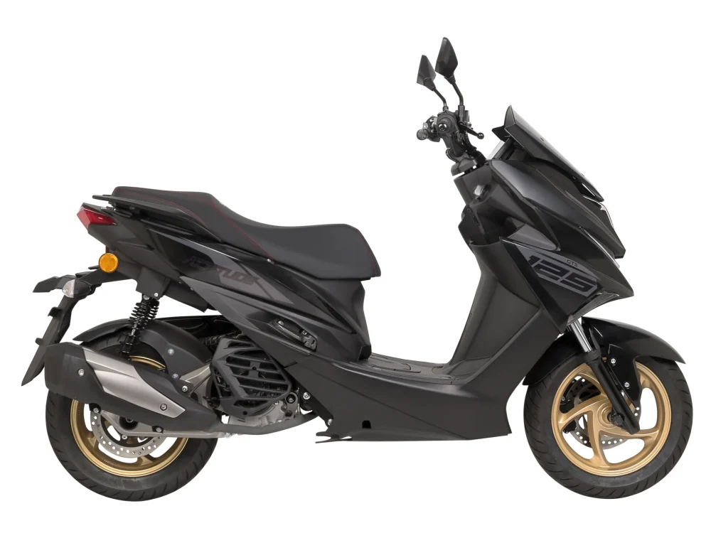 GTS Attitude 125 sportieve motorscooter zijaanzicht