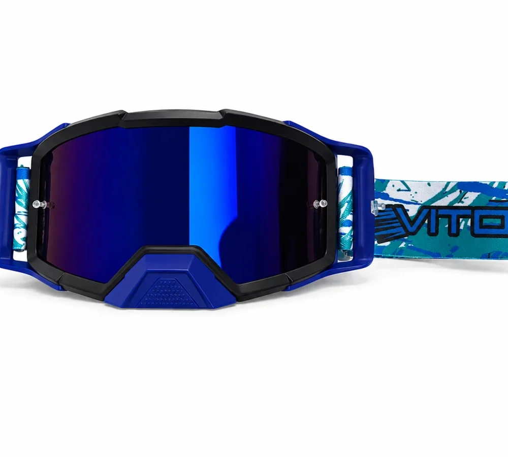 Vito Pulse Crossbril Zwart met Blauw Revo Vizier
