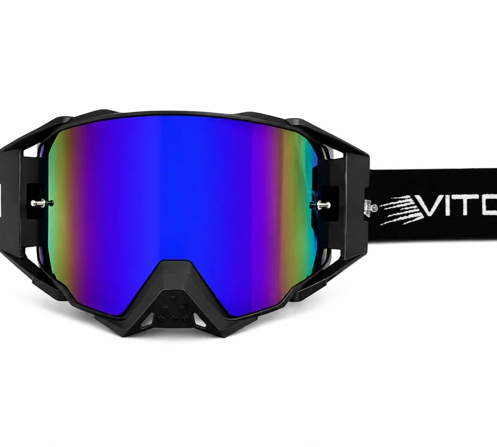 Vito Titan Crossbril Zwart met Magnetisch Blauw Revo Vizier