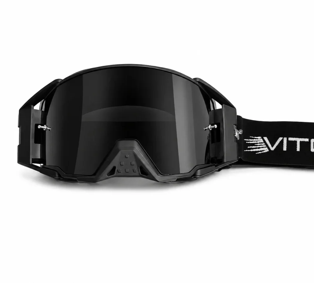 Vito Titan Crossbril Zwart met Magnetisch Smoke Vizier